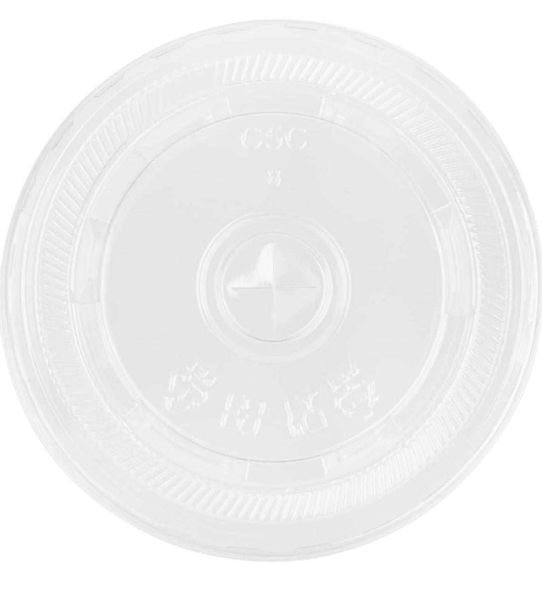 Darong 95mm Diameter PET Plastic Flat Lids - 1,000 ct