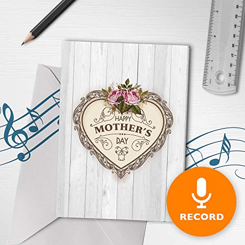 bigDAWGS greetings Carte fête des mères avec Sound Module | Bonne Carte du jour de mère, Carte du jour de maman, carte mignonne pour maman 00159 120sec Recordable