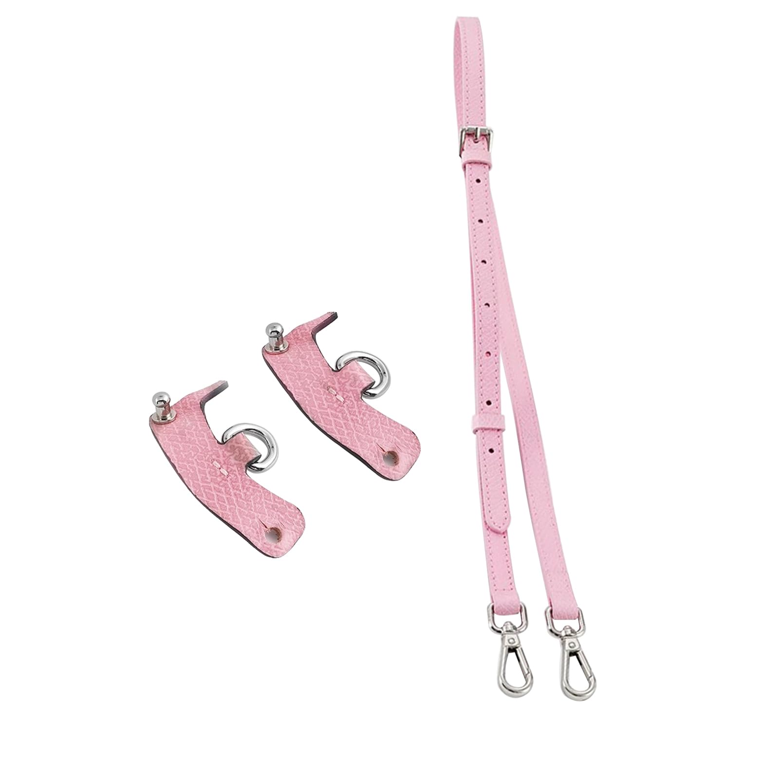Chispee Bag Strap Set Leather Shoulder Strap Set Bag Transformation Purse Strap Extender Leather Purse Straps Replacement for Crossbody Bag (Pink, Pink, 10 cm