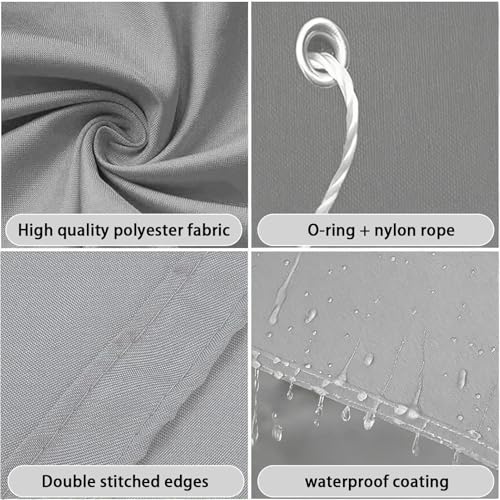 Voile d'ombrage rétractable imperméable grand balcon ajustable et deck extérieur - 6