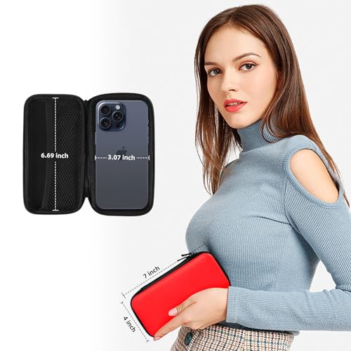 Image of iMangoo Travel Essential Electronics Organizer Charger Case Carrying Pouch | 6.5x3.2x1 inch Power Bank Tech Accessories Protective Storage Shockproof Portable Purse Men Women School Office Trips Must Have