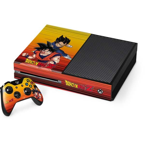Skinit Decal Gaming Skin Compatible with Xbox One Console and Controller Bundle - Officially Licensed Dragon Ball Z Goku Kamehameha Blast Design