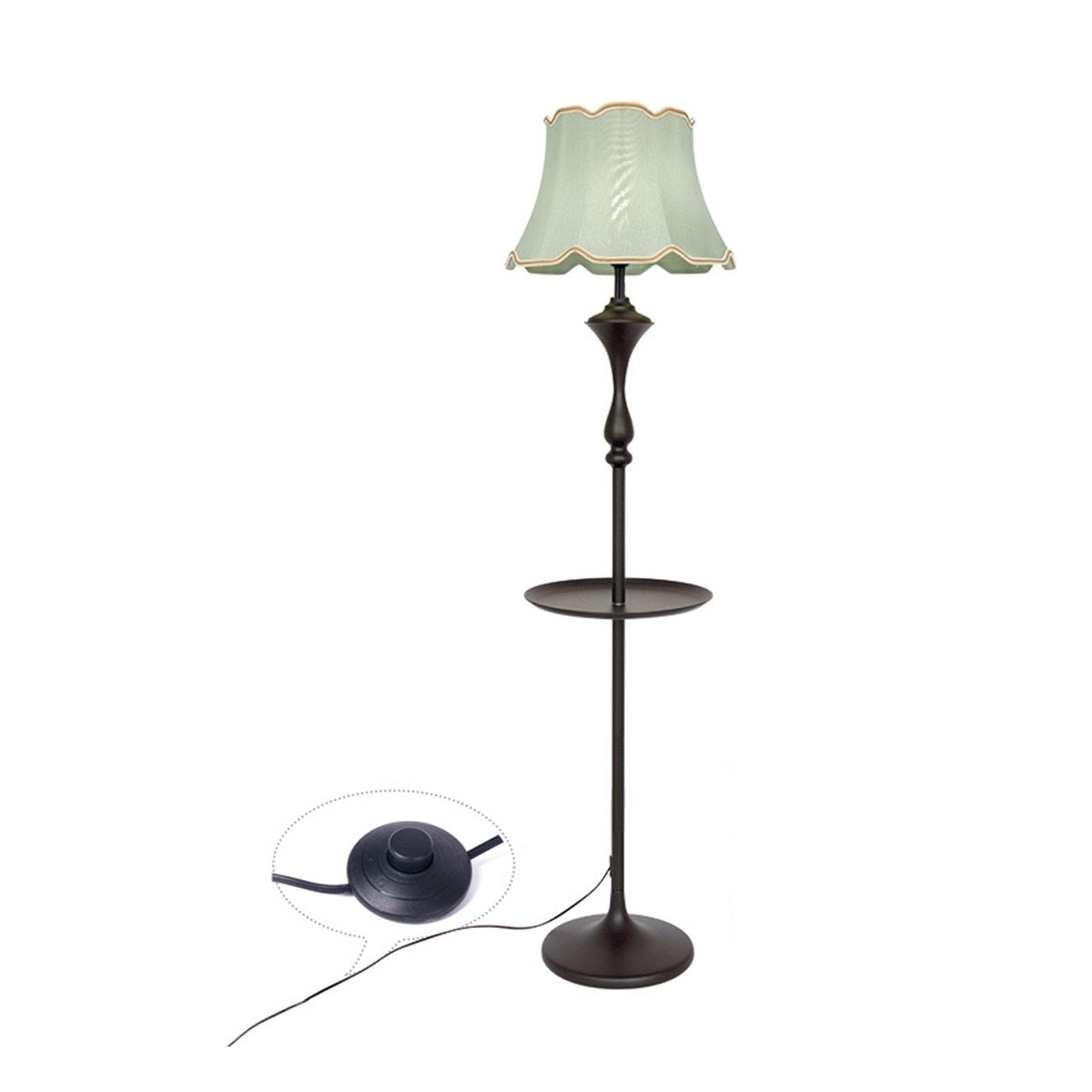 Z4T8M2K6G5 Tall Standing Lamp LED Side Table and Floor Lamp, Modern with Tray for Bedrooms, Living Room, Office, Reading(Green)