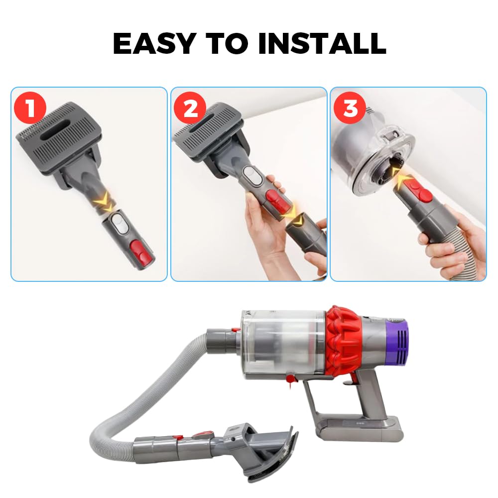 Kit de Cepillo de Cuidado for Mascotas, Compatible con Dyson V6 V7 V8 V10 V11 V12 V15, aspiradora de Mano, removedor de Pieles for Perros y Gatos | V6 V7 V8 V10 V11 V12 V15 Aspiradora de Mano Removedor de Pieles de Perros y Gatos