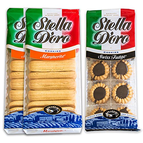 Stella D'oro Margherite Cookies (2, 12oz packs) - Variety Pack - Swiss Fudge (1, 8oz pack) - Gourmet Italian Treats - 3 Items Total image 4