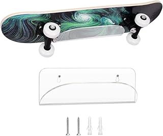 Surakey Skateboard Display Rack Wall Mount Skateboard Wall Rack Display Rack Hanger Rack Skateboard Wall Mount Bracket Deck Rack for Office Bedroom Home Stores Decoration, Type 16