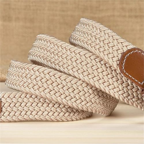 2pcs Men'S Belt Non Perforated Elastic Woven Elastic Waistband For Men, Versatile Decorative Belt For Business4