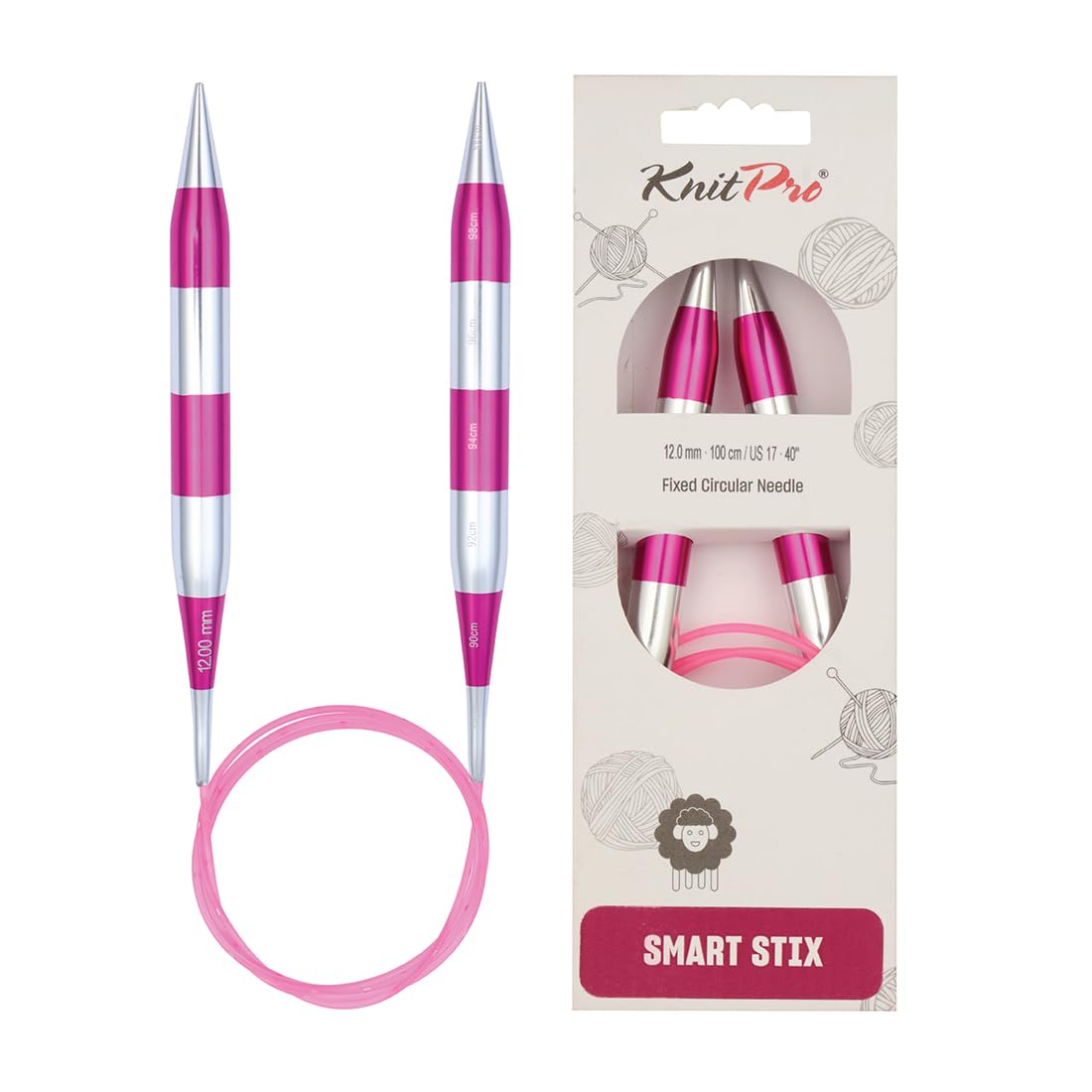 KnitPro Smartstix Fixed Circular Needles 40" (100cm) | 12.00mm