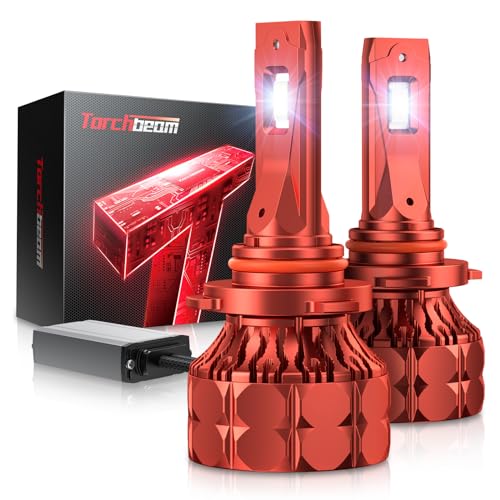 Torchbeam 9005/HB3 LED Bulbs, 800% Super Brighter 110W 30000 Lumens 6500K Cool White, Plug and Play Halogen Replacement Bulbs, Pack of 2
