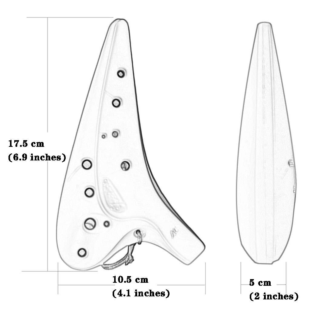 ocarina, Ocarina contralto in plastica anti-caduta a 12 fori(Blue)