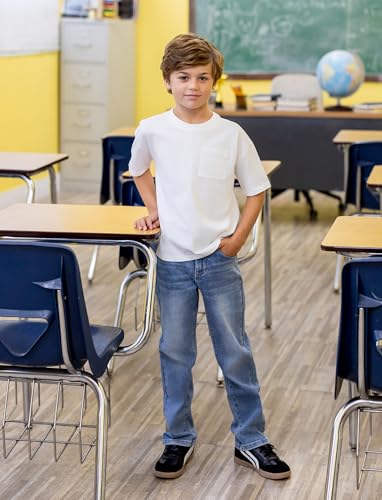 PATPAT Boys Relaxed Fit Bootcut Jeans Size 4-14 Years Classic Straight Leg Jeans with 5 Pockets2