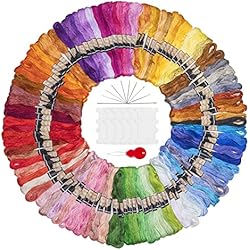 Maquina Punto De Cruz Hilos para Hacer Pulseras, 100 colores Hilos Punto de Cruz, para pulseras, bordado, manualidades, juego de manualidades, 8 m, 6 hebras, Hilo de coser