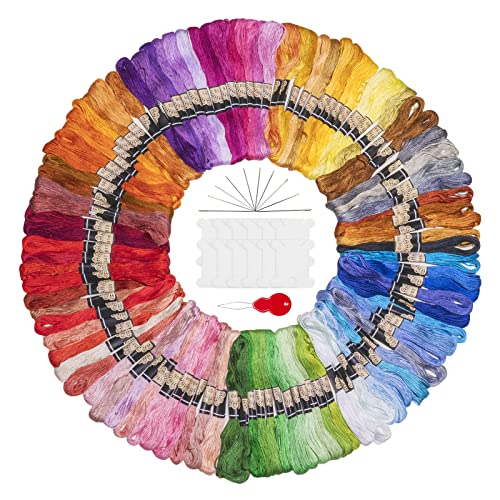 100 Farben Stickgarn set, Embroidery Floss...