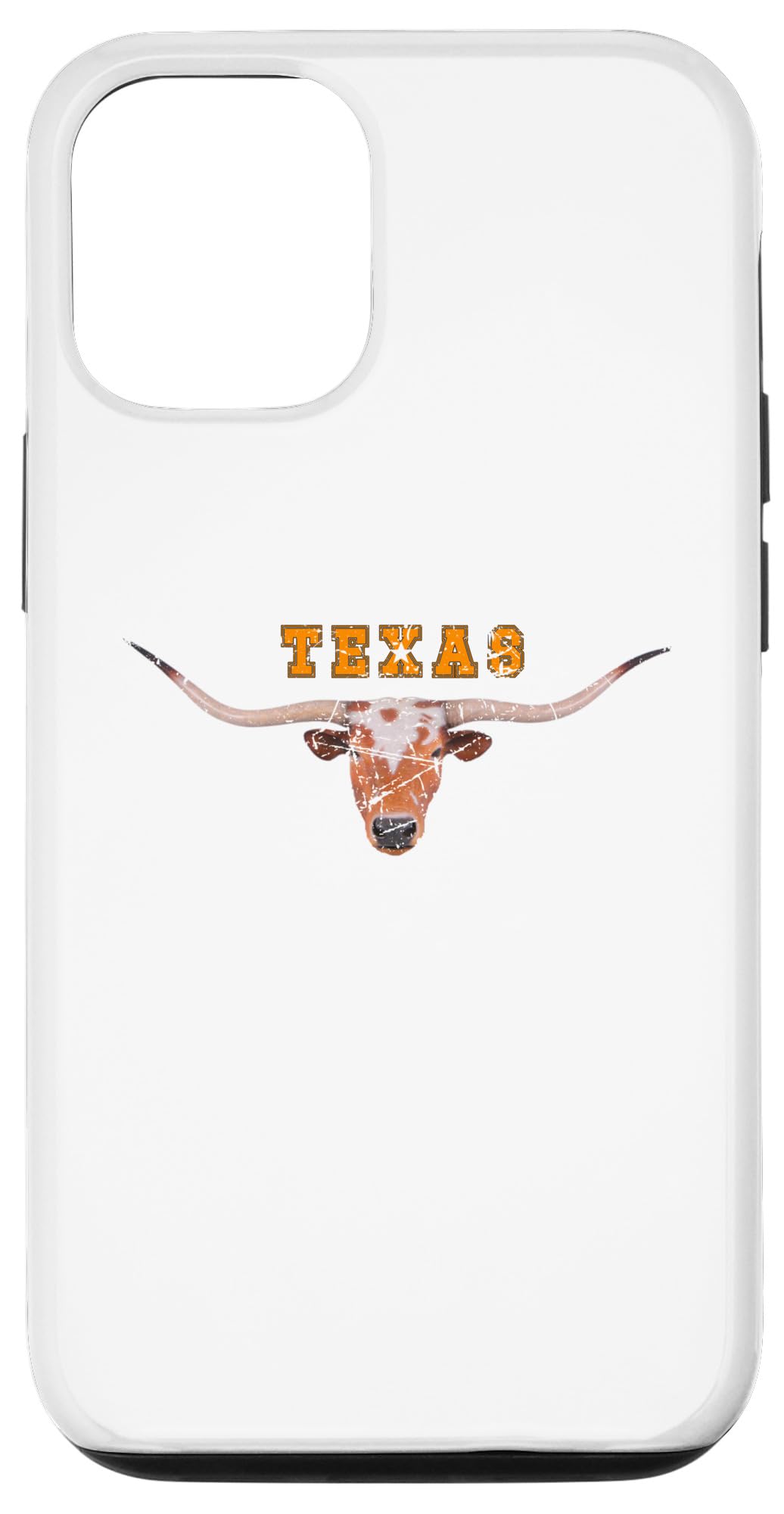 Vintage Grunge Texas Longhorn Design Case for iPhone 12/12 Pro