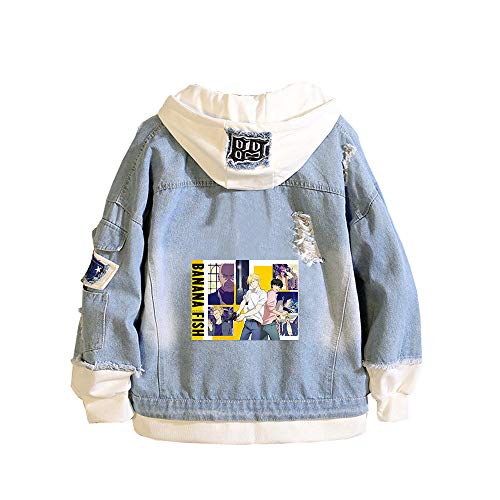 Anime BANANA FISH Demin Jacket Long Sleeve Jeans Hoodies Harajuku Boys Sweatshirt 3
