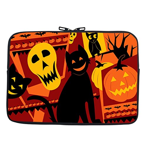 Image of TheSkinMantra Chain Laptop Sleeve Bag Compatible with Laptop /Macbooks /Chrombook /Notebook /Zbook (14.1 Inch (Chain), Black Cat)