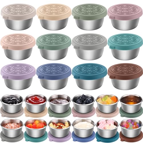 Maxcheck LNY-MAXCHECK-117 24 Pack 2.4 Oz Salad Dressing Container cover