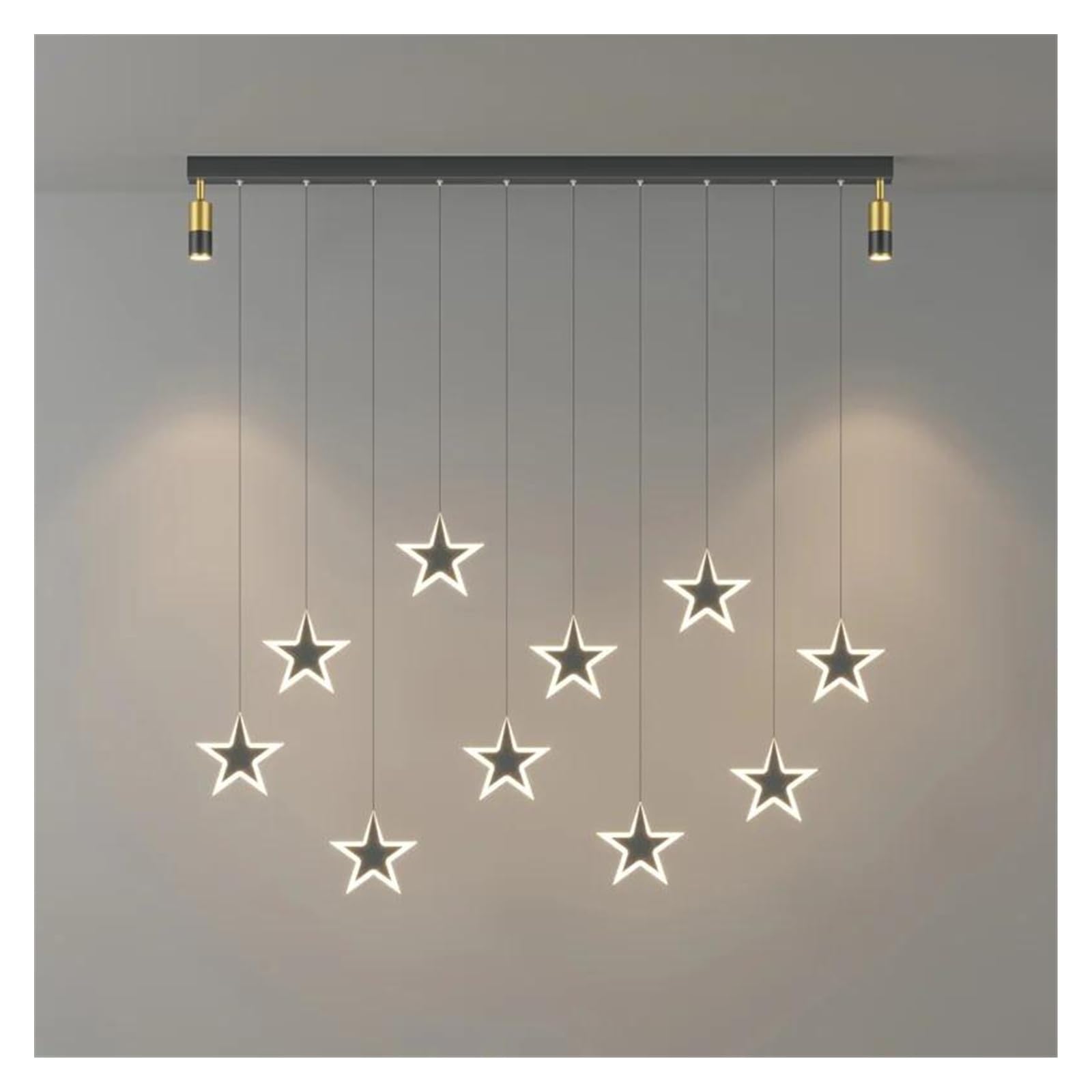Genérico Lámparas de araña, Lámparas colgantes LED nórdicas for mesa de comedor, cocina, candelabros, sala estar, hotel, restaurante, cafetería, estudio, lámpara interior for el hogar(A-115cm-Black)