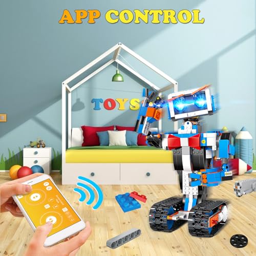 OKK Robot Building Toys for Boys, STEM Projects for Kids Ages 8-12, Remote & APP Controlled Engineering Learning Educational Coding DIY Building Kit Rechargeable Robot Toy Gifts for Girls (728 Pieces) - Image 5