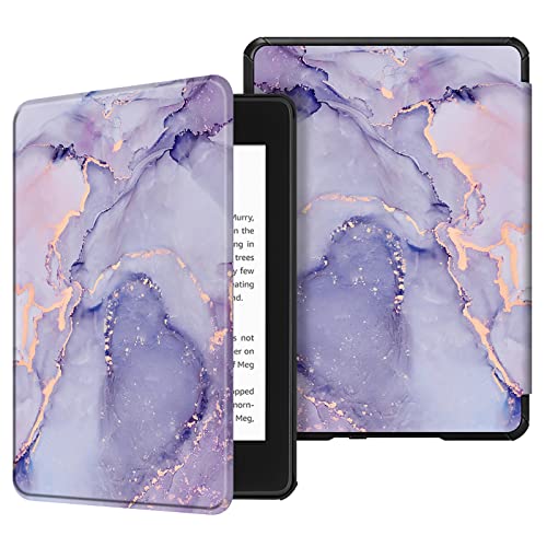 Image of Fintie Slimshell Case for 6 inch Kindle Paperwhite (10th Generation, 2018 Release) - Premium Lightweight PU Leather Cover with Auto Sleep /Wake for Amazon Kindle Paperwhite E-Reader, Lilac Marble