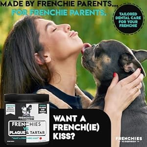 French Bulldog Optimized Dog Teeth Cleaning Powder Plaque Remover & Tartar Control - Dog Breath Freshener Strong Teeth & Gums - Dog Dental Powder Easy Teeth Cleaning - Herbal Blend - USA (60 Scoops) French Bulldog Optimized Dog Teeth Cleaning Powder Plaque Remover Tartar Control Dog Breath Freshener Strong Teeth Gums Dog Dental Powder Easy Teeth Cleaning Herbal Blend USA 60 Scoops