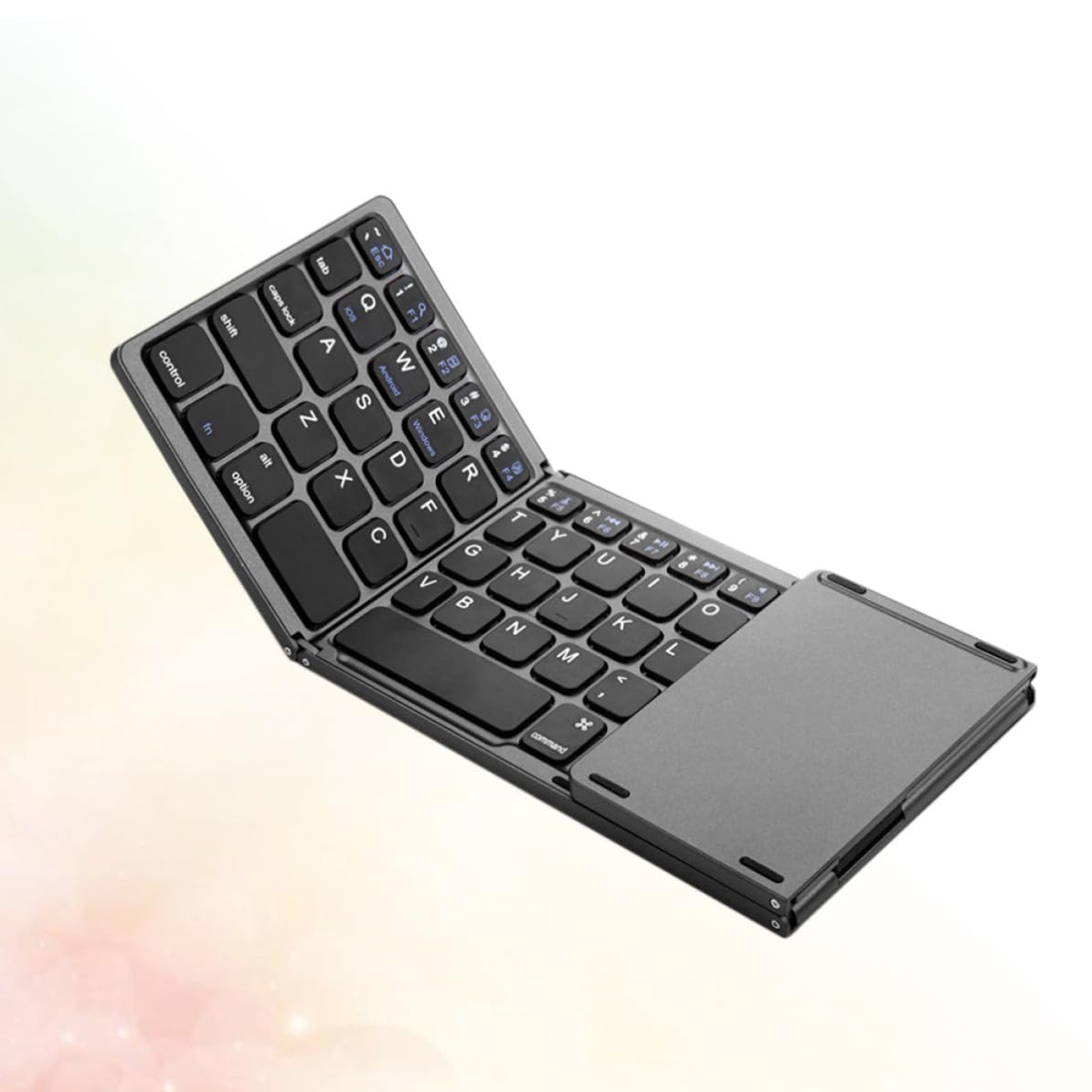 Teclado Inalámbrico Plegable y Absorción Magnética para Tablet y Notebook Diseño de 3 Pliegues, Material Abs, Uso Portátil