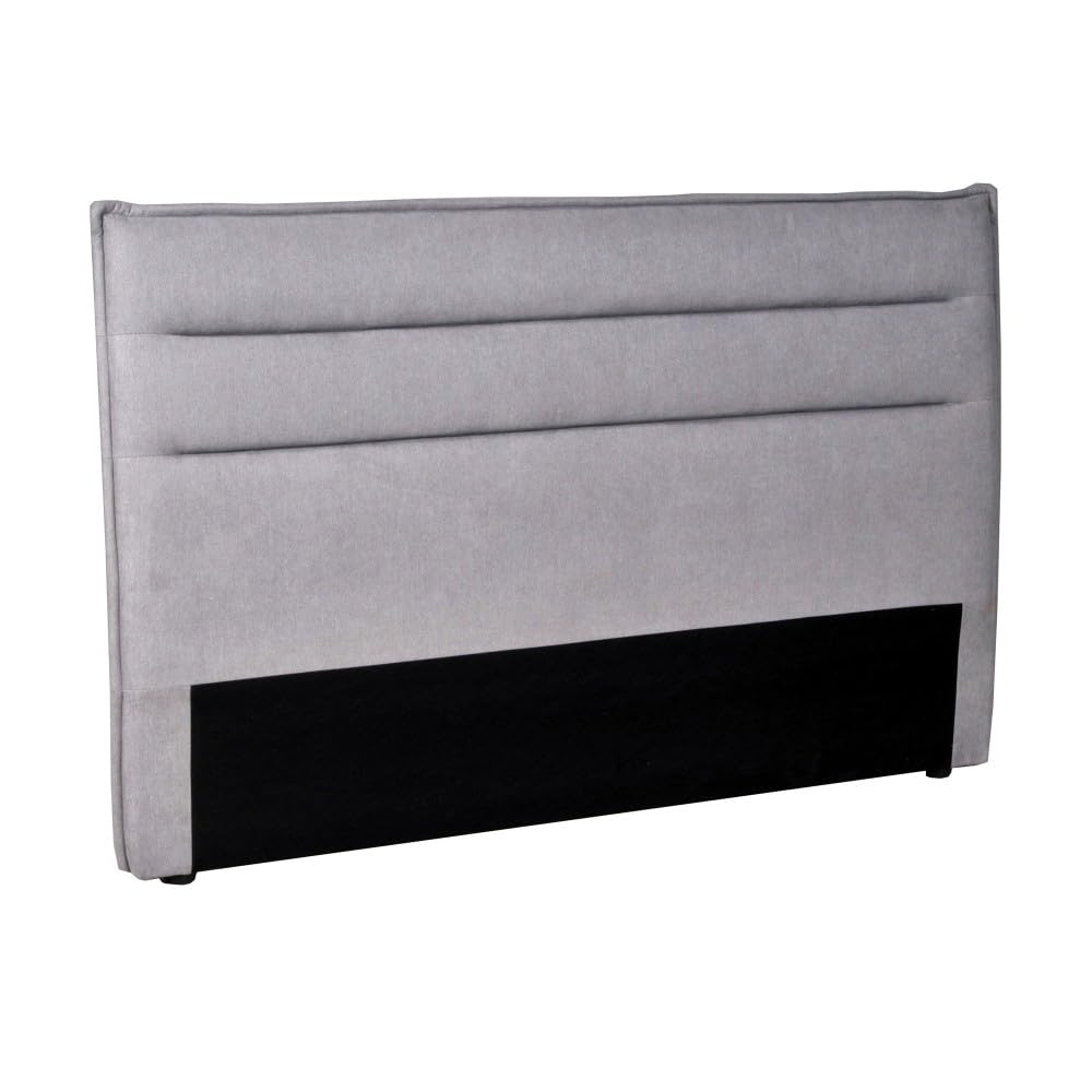 Tête de lit en tissu DAPHNE, compatible avec lits 140 et 160cm, Gris clair