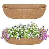 GreatBuddy 2 Pcs Coco Liners for Planters 24 Inch, Sturdy Window Box Liners, Perfect Planter Liners Replacement for The Old, 100% Natural, Easy to Straighten Out