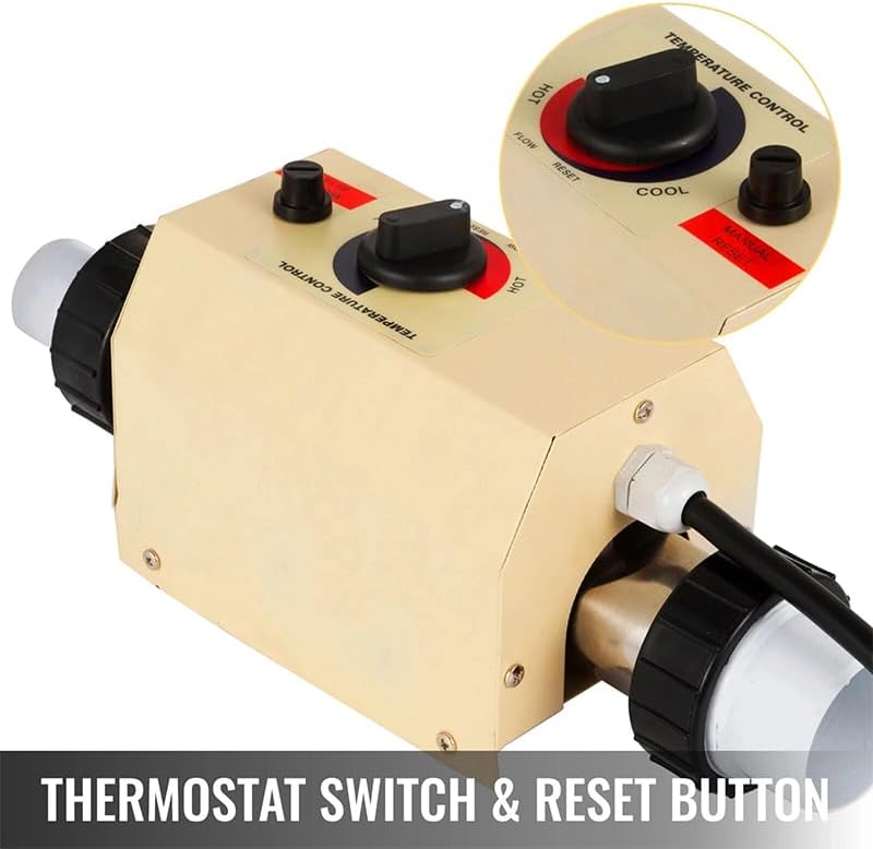 Pool Hot Tub Heater 3KW Electric Water Heater Thermostat for Swimming Pool Bathtub SPA Bath for Massage Hot Tub(3000W)