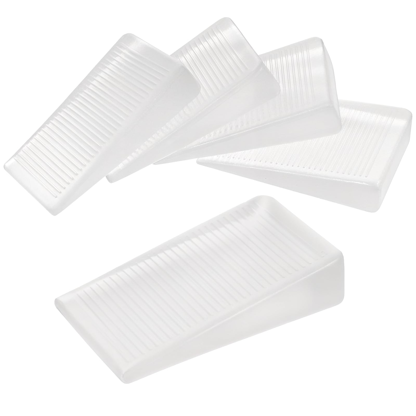 4Pcs Clear Rubber Wedge, Plastic Table Shims Toilet Shims Furniture Leveler Wedges for Wobbly Uneven Floors (10mm)