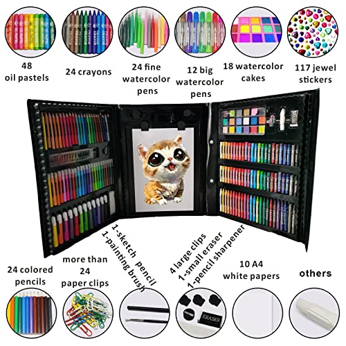 Istarcas Drawing Kit, 325Pcs Art Supplies For Kids 9-12 6-8 4-6 Girls Boys Teens, Art Kit, Drawing Supplies, Art Set Black, Painting, Drawing & Art Supplies For Kids #TOP1