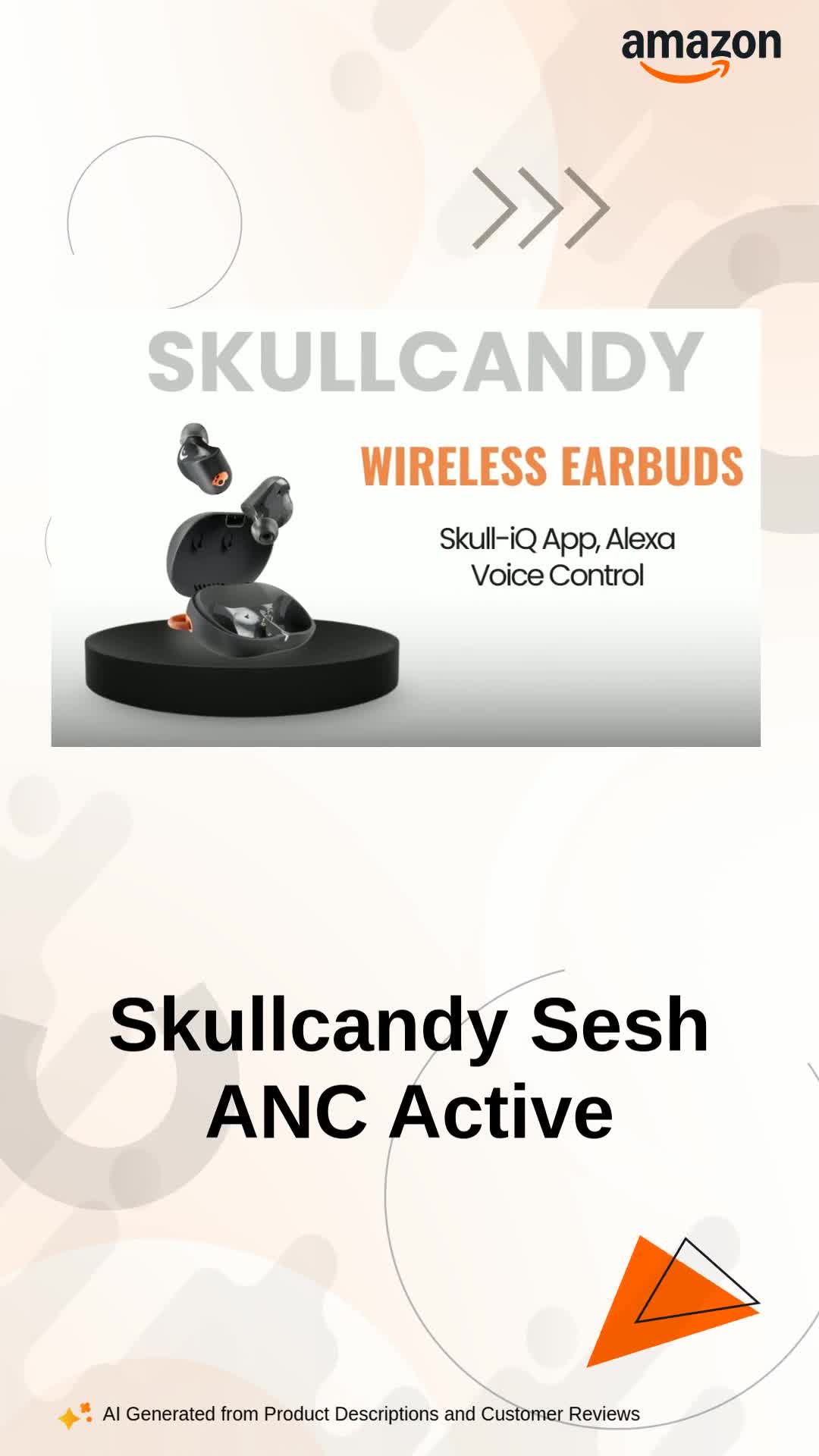 Skullcandy Sesh ANC Active True Wireless Bluetooth Earbuds with