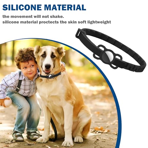 Image of 27in Calming Collar for Dogs, Calming Pheromone Collar for Dogs Lasts 30 Days (3 Collars- Airtag Holder)