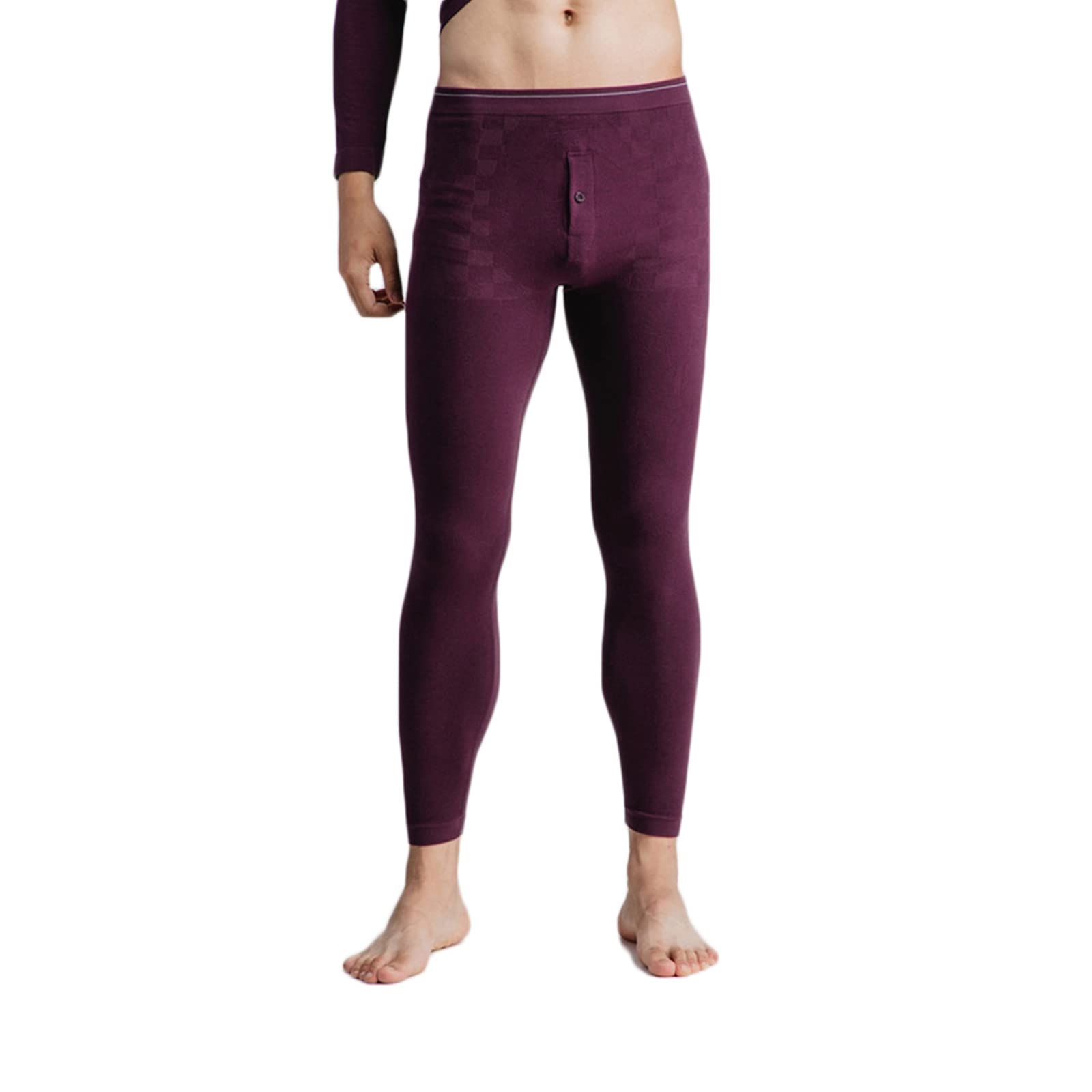 Daesar Thermounterwäsche Set Acryl, Funktionsunterwäsche Herren Skiunterwäsche One Size Königsblau Winter Thermowäsche Unterhemd + Unterhose Einfarbig