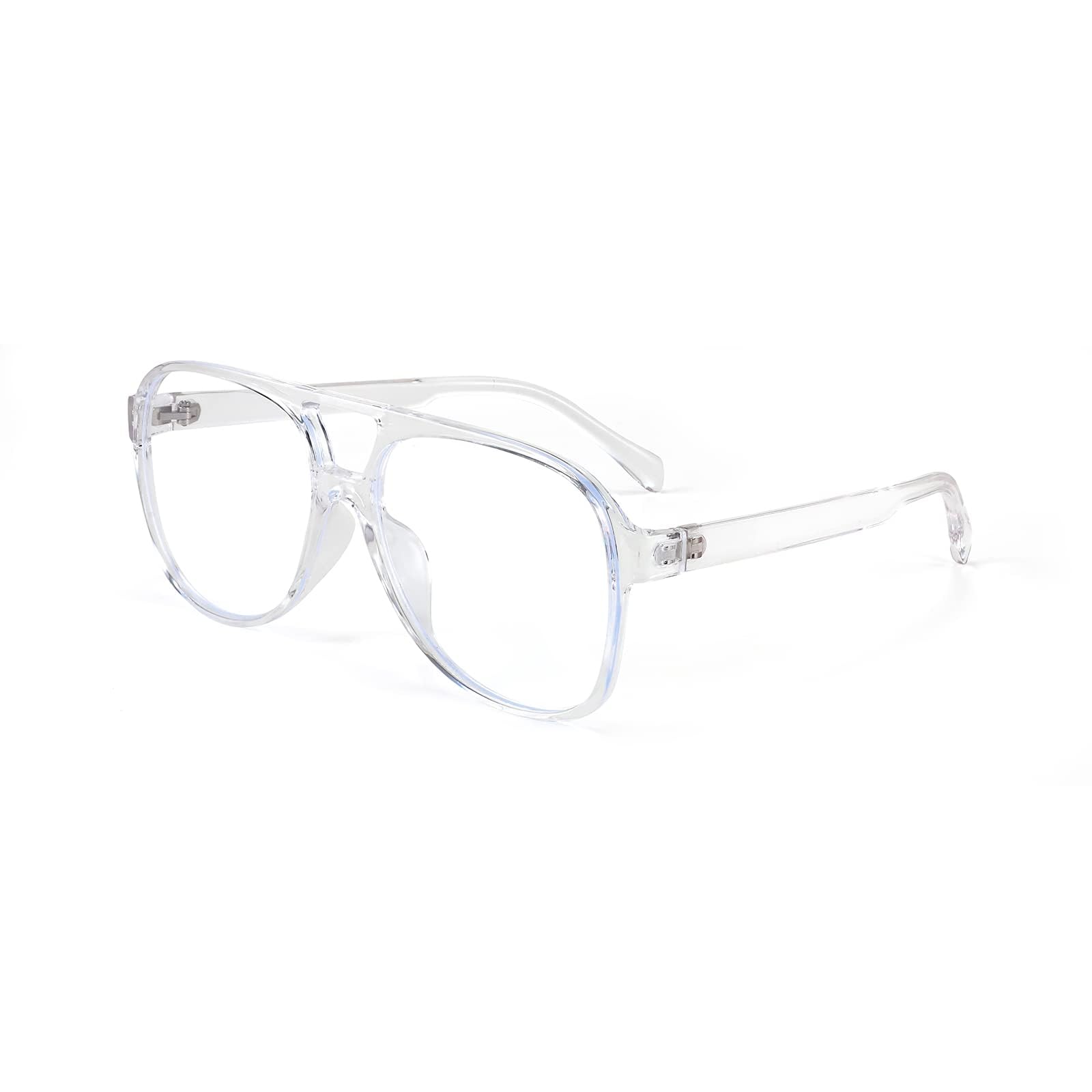 Karsaer70s Aviator Glasses Frame Blue Light Blocking Glasses Oversized Square Computer Glasses Women Men E1165