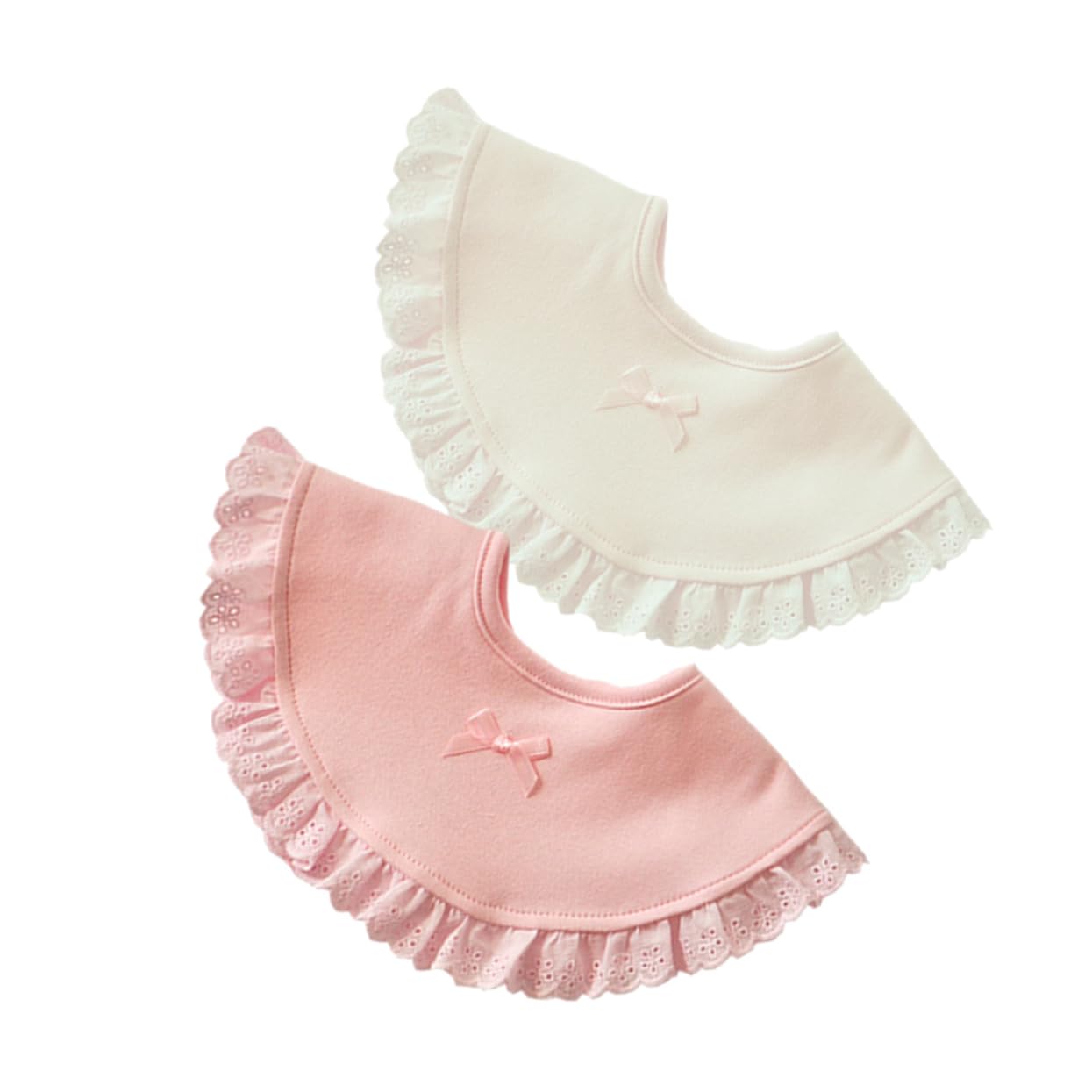Abaodam 6piezas Baberos De Algodón Para Bebés Diseño De Lazo Pack y Para Alimentación