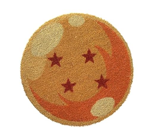 SD Toys - Felpudo Redondo 50cm Bola 4 Estrellas Dragon Ball | Ya disponible en tu tienda friki favorita! En mundofriki.es!