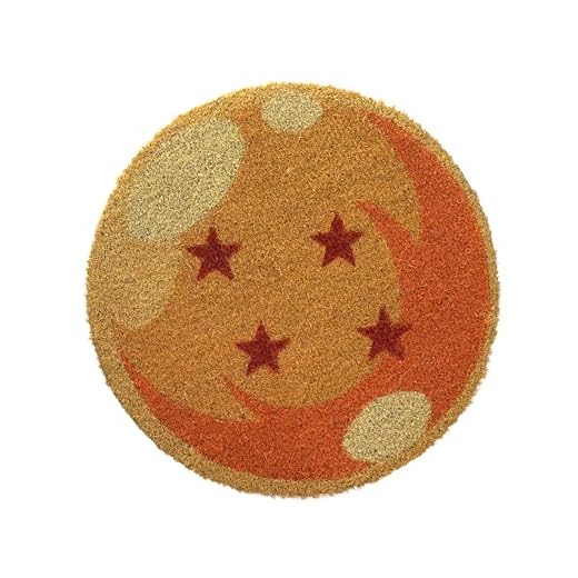 SD TOYS - Felpudo Redondo 50cm Bola 4 Estrellas Dragon Ball