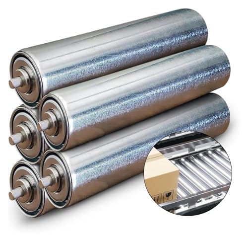 Transportador de Rodillos de Alta Resistencia, portátil, sin Motor, para Mesa. Rodillos de Acero con Deslizamiento Suave. Ideal para almacenes y líneas de producción. Fácil de ensamblar