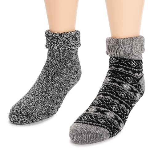 MUK LUKS Men's Short Heat Retainer Sock (2 Pair Pack)2