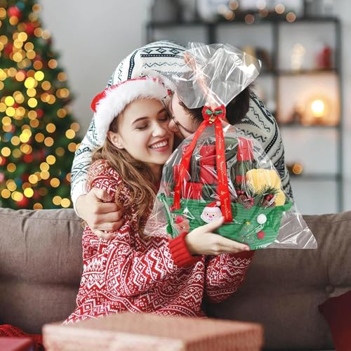 Panier de Noël rotatif 420g avec décorations pour table de fête - 8