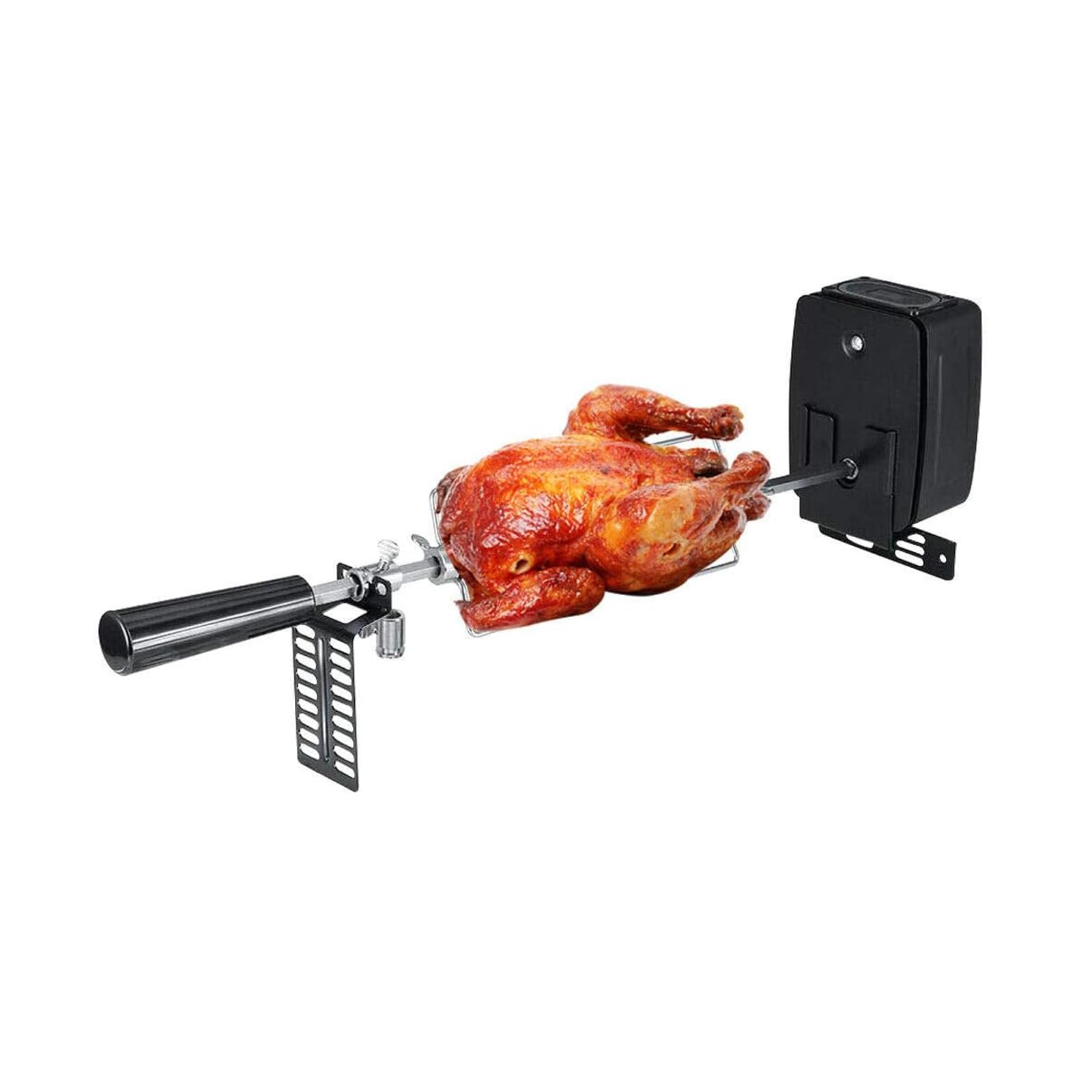 CCXYYFDJ Electric BBQ Grill Rotisserie Kit, 41.7 Inch Stainless Steel Automatic Rotating BBQ Rotisserie with Rods and 2 Meat Forks, Universal Grill Rotisseries for Backyard Camping Grills