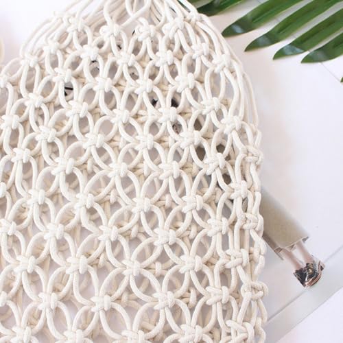 Bolso de red tejido para mujer miniatura 5