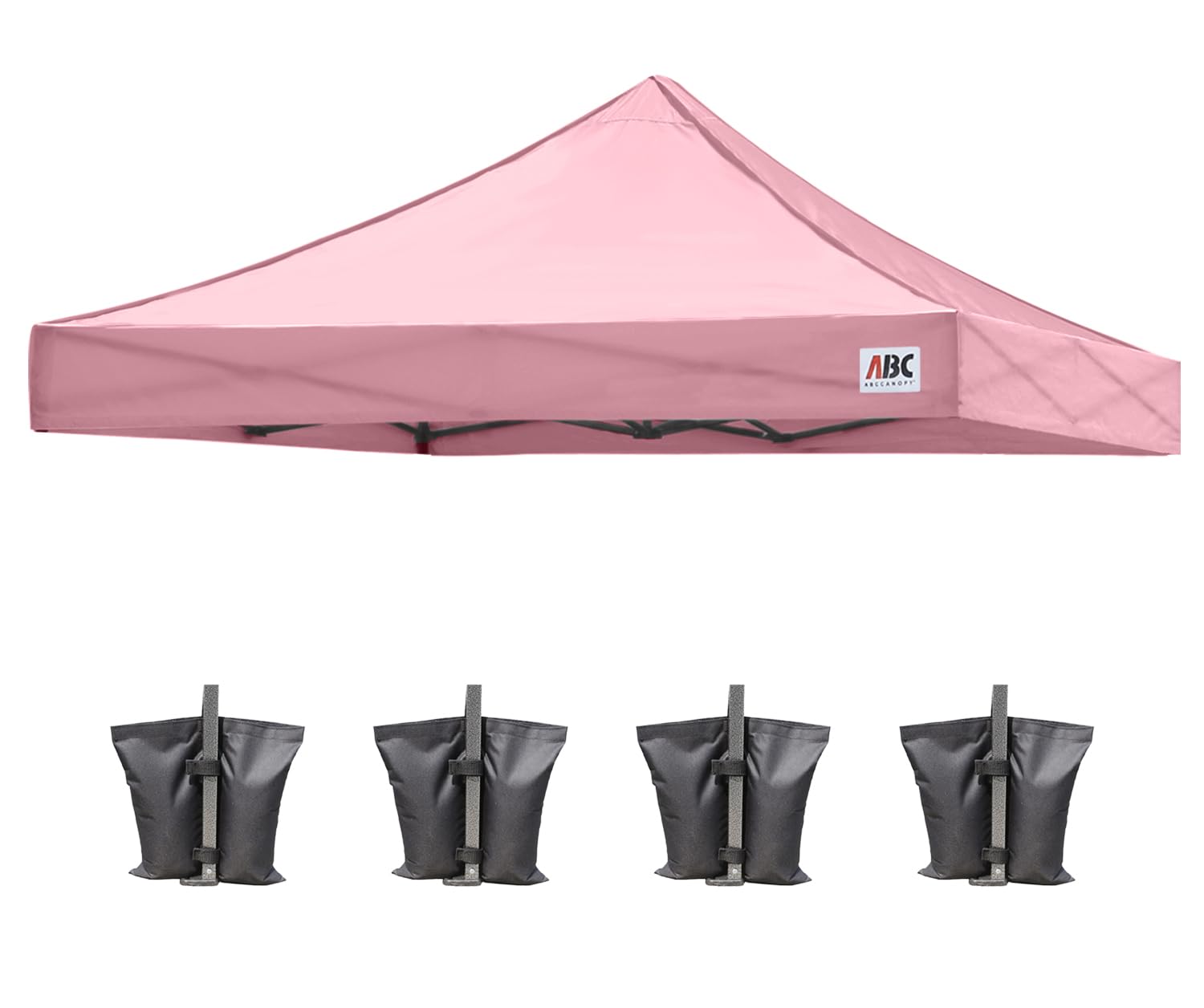 ABCCANOPY Top Cover 100% Waterproof (18+ Colors) 10x10 Pop Up Canopy Tent Top, Bonus 4 x Weight Bags Pink-image-17