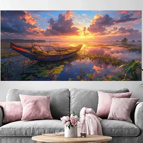 Grand diamond painting 80x160cm full drill avec strass cristal éclatant modèle O-244G