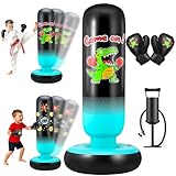 EIVONDA Sac de Boxe Enfant Sac de Frappe avec Gants de Boxe & Pompe 165cm Grand Stable Din...