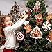 9Pcs Gingerbread Christmas Decorations Plastic Gingerbread Man House Tree Picks and Candy Cane Lollipop Tree Toppers for Holiday House Decor