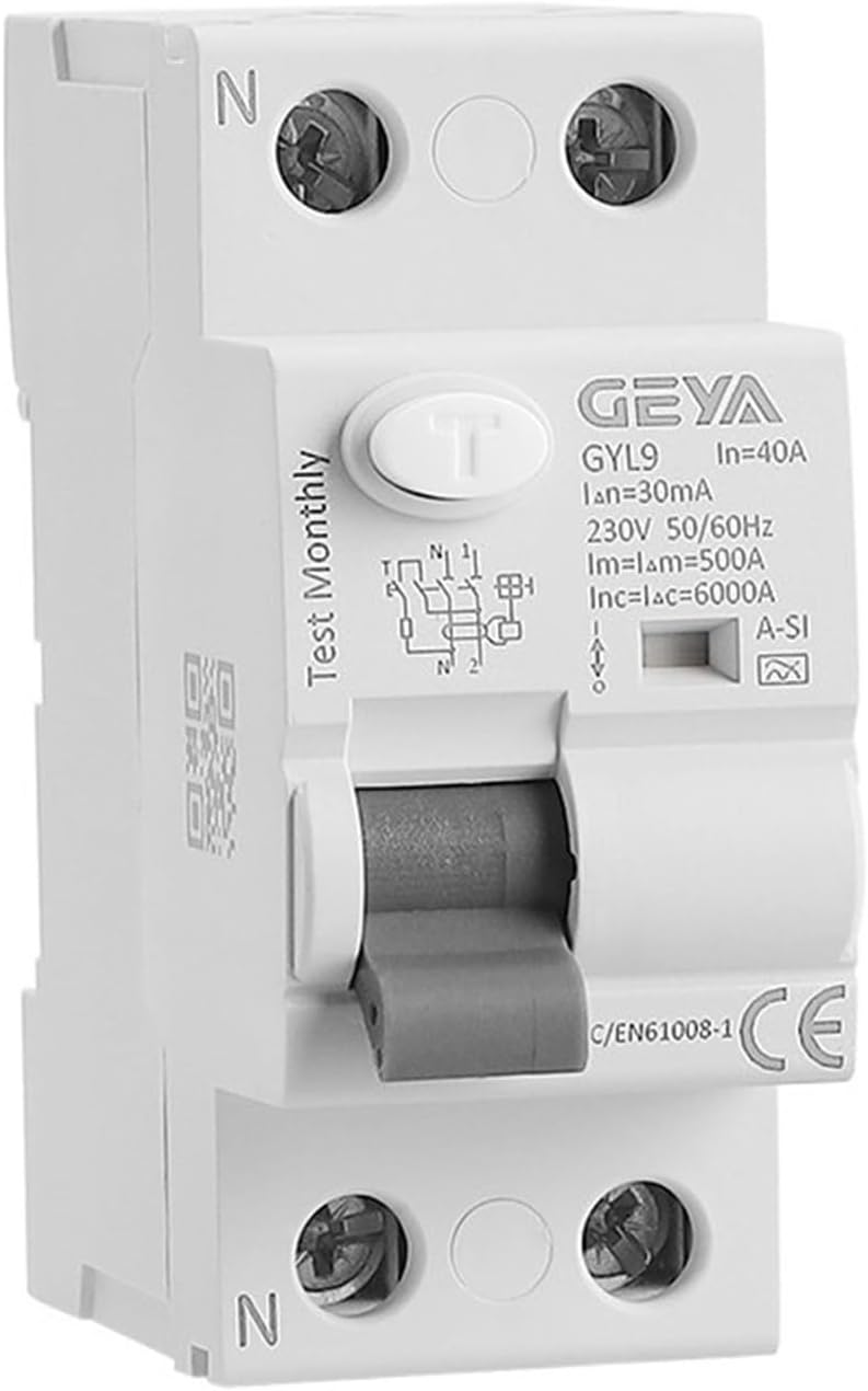 GYL9 A-SI Type Time Delayed RCD RCCB ELCB Electromagnetic Circuit Breaker 2P 4P 40A 63A 30mA Type A-SI Super Immunised(TypeA-SI 2P 40A 30mA)