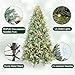 7ft Prelit Christmas Tree, Snow Flocked Xmas Tree with Pine Cones & Red Berries & Easy Setup Hinged Design, Realistic PE/PVC Needles Christmas Decor for Home & Office Holiday
