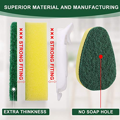 Image of DYMOLL Dish Wand Refills 8Packs,Sponge Replacement Heads,Dish Wand Sponge Refill for Kitchen Cleaning (Pack of 2)